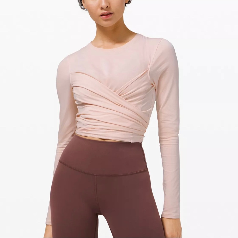 Lulu Lemon - feather pink. Size 4 long sleeve